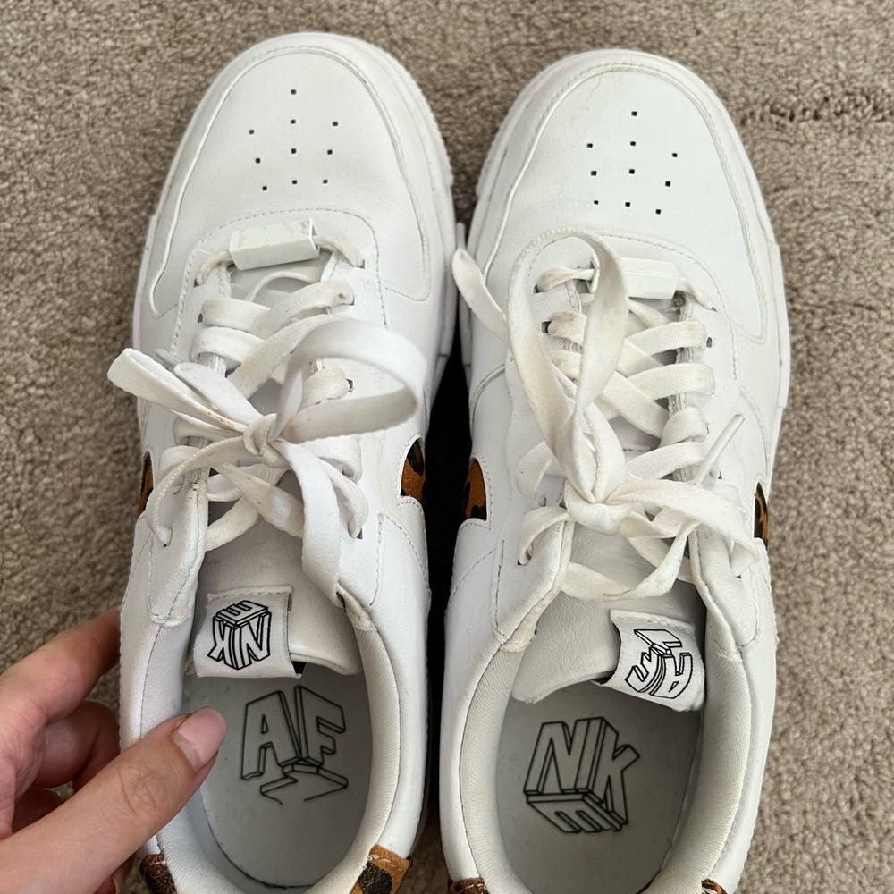 Nike Airforce sneakers — cheetah print